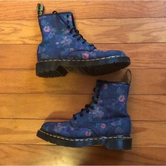 dr martens castel floral boots